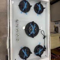 Piano cottura 90cm vetro bianco nuovo