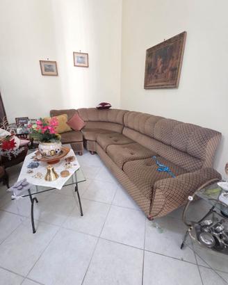 Divano letto angolare 3 moduli anni 70 velluto