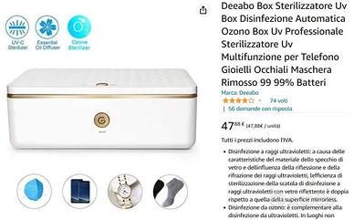 Box sterilizzatore UV + Ozono