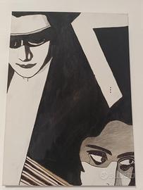 Riproduzione su tela  rivisitata di Jeopardi dei..