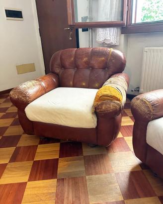 Coppia Poltrone Vintage Marrone