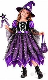 Vestito halloween strega bambina 5/6a