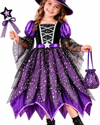 Vestito halloween strega bambina 5/6a