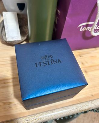 Orologio festina blu argento