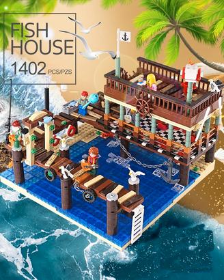 SET COSTRUZIONI MOLO PESCATORI - 1402 pz