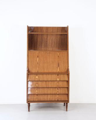 Scrivania/Ribalta italiana di modernariato in teak