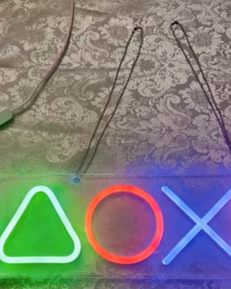 Insegna Neon USB Tasti joypad PlayStation