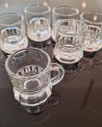 Set 6 bicchieri liquore a forma di boccale