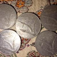 5 monete 10 lire spighe 1952