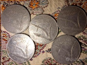 5 monete 10 lire spighe 1952