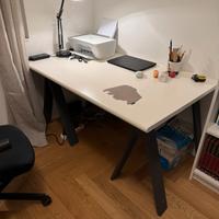 Scrivania Legno Massello Bianca