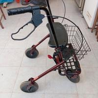 passeggino deambulatore pieghevole in acciaio con 