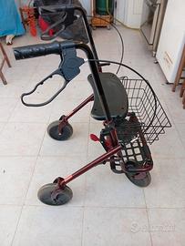 passeggino deambulatore pieghevole in acciaio con 