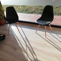 sedie scandinave nere