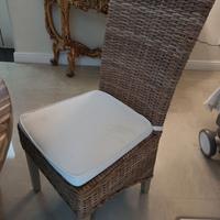 Key West - Sedia in rattan Kubu e massello di moga