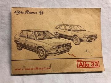 Uso e manutenzione Alfa Romeo 33 1985