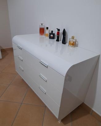 comò bianco lucido nuovo