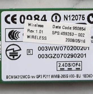 Broadcom BCM94312MCG Wifi modem Mini PCI-Ex