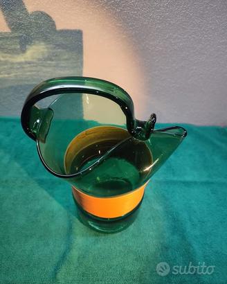 Brocca da cocktail antica 1960 vetro empoli