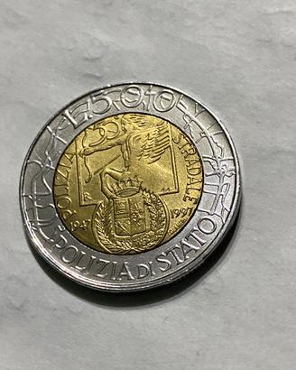 500 lire anniversario Polizia di Stato  del 1997