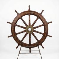 Grande Timone Nautico Decorativo in Legno