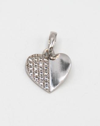 Ciondolo in oro bianco 9 kt a cuore S.87