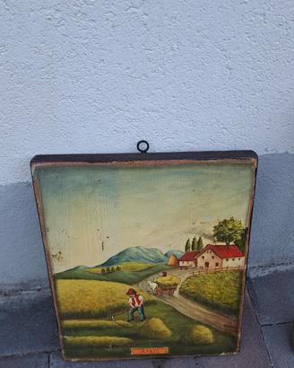 quadro in legno aprile