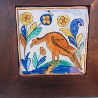 Ceramica decoro Studio A con cornice Albisola