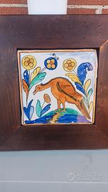 Ceramica decoro Studio A con cornice Albisola