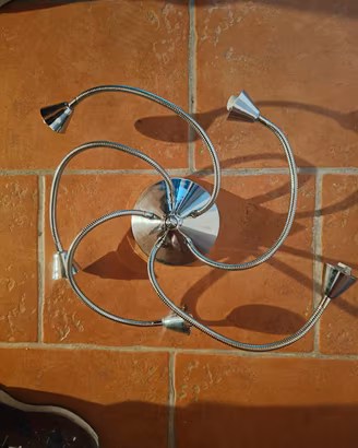 lampada da soffitto/parete a 5 bracci flessibili
