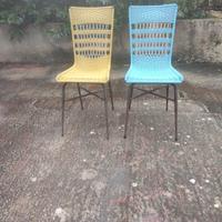 sedie anni 70 vintage da bar multicolore