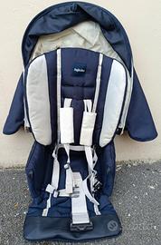 Trio inglesina zippy system free blu + seggiolino 