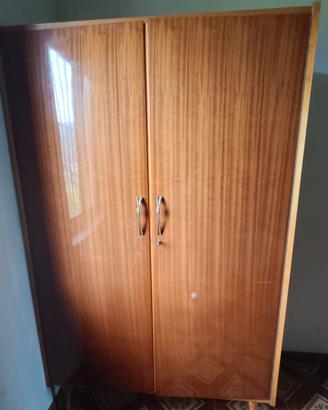 armadio vintage anni 50 / 60 due ante legno lucido