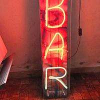 insegna luminosa bar misure 100 x 25 cm