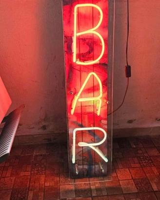 insegna luminosa bar misure 100 x 25 cm