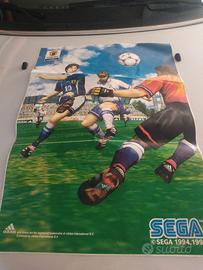 adesivo sega giochi  calcio mondiali pubblicitario