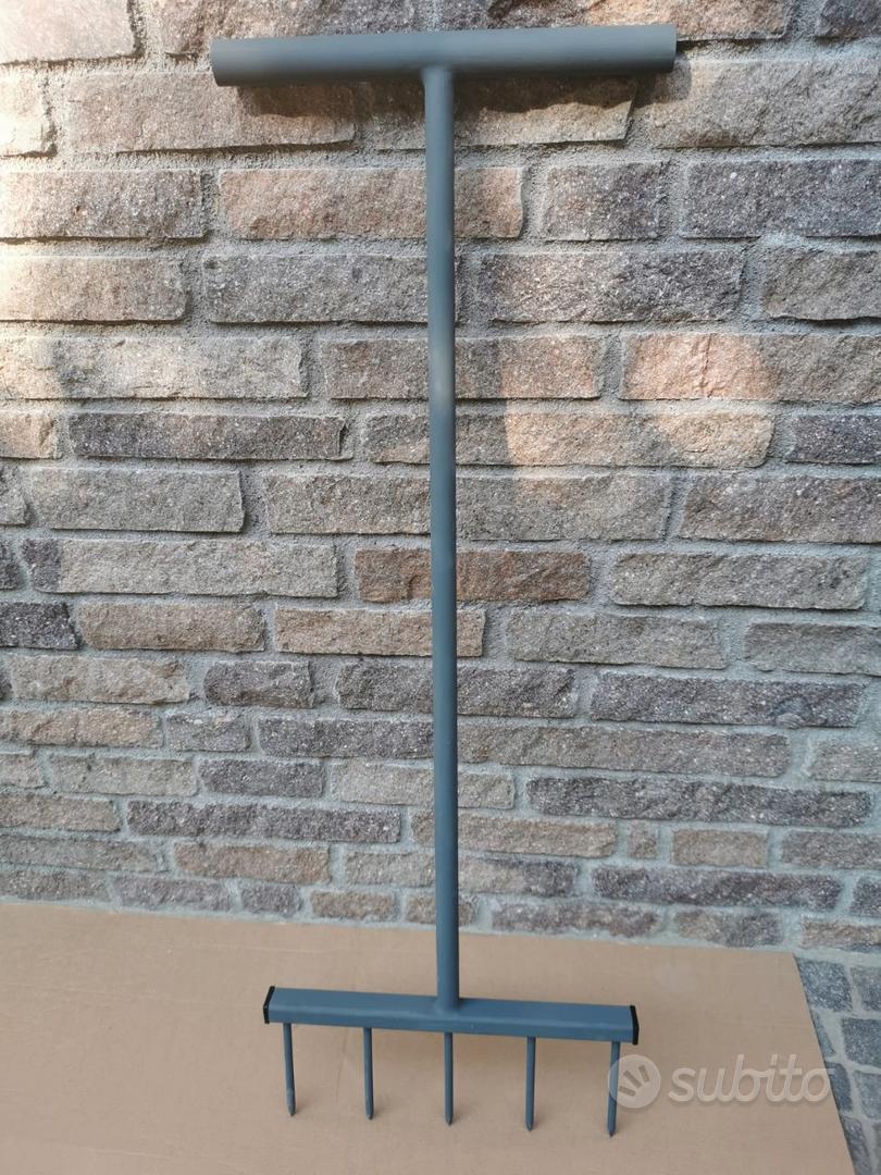 Relaxdays Aeratore Per Prato, Rullo Manuale Con Punte, Arieggiatore Per Il Giardino, 145 X 44 X 21 Cm Verde Argentato 92591802