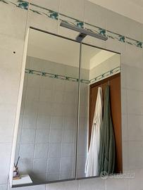 Mobile specchio a due ante per bagno