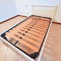 Letto bianco una piazza e mezza con rete