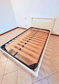 Letto bianco una piazza e mezza con rete