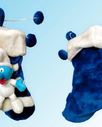 Peluche vintage  Puffo con calza festa epifania