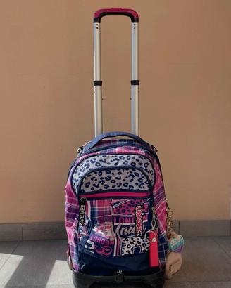 Zaino trolley scuola con 3 ruote (Seven)