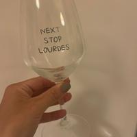 Calice vino con scritta