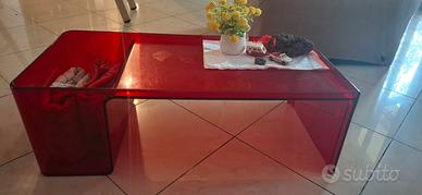 tavolino /porta riviste kartell usname rosso