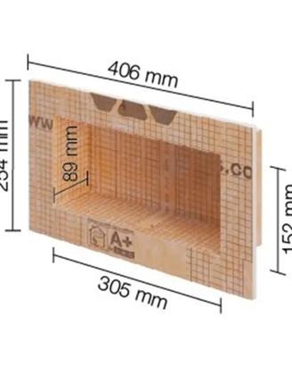 Nicchia prefabbricata Kerdi-Board-N  305x152x89mm