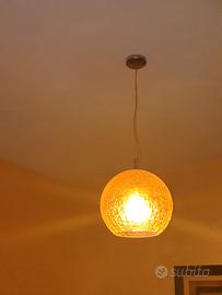 Lampadario sfera arancione