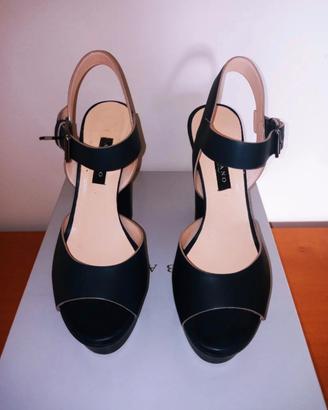 Scarpe spuntate blu n.36 tacco 12