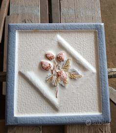 decoro 20x20 a formella azzurra 