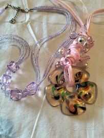 Lotto 2 Collane Artigianali Bijoux – Resina e Perl