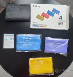 3 fasce elastiche per esercizi - 3 resistenze